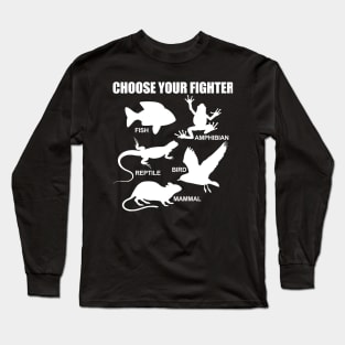 5 Vertebrate Types: Fish Amphibian Reptile Bird Mammal Long Sleeve T-Shirt